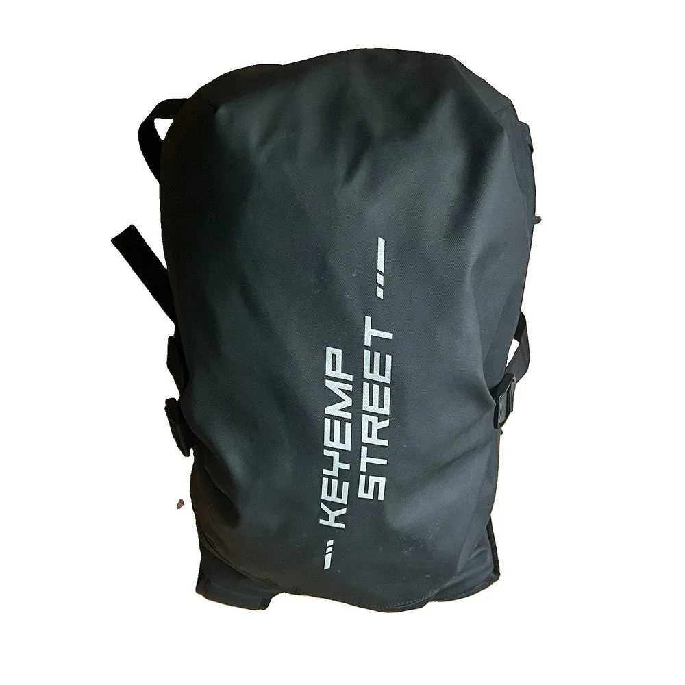 Kehemp Street Black Tactical Backpack w/ Waterproof Biker Helmet